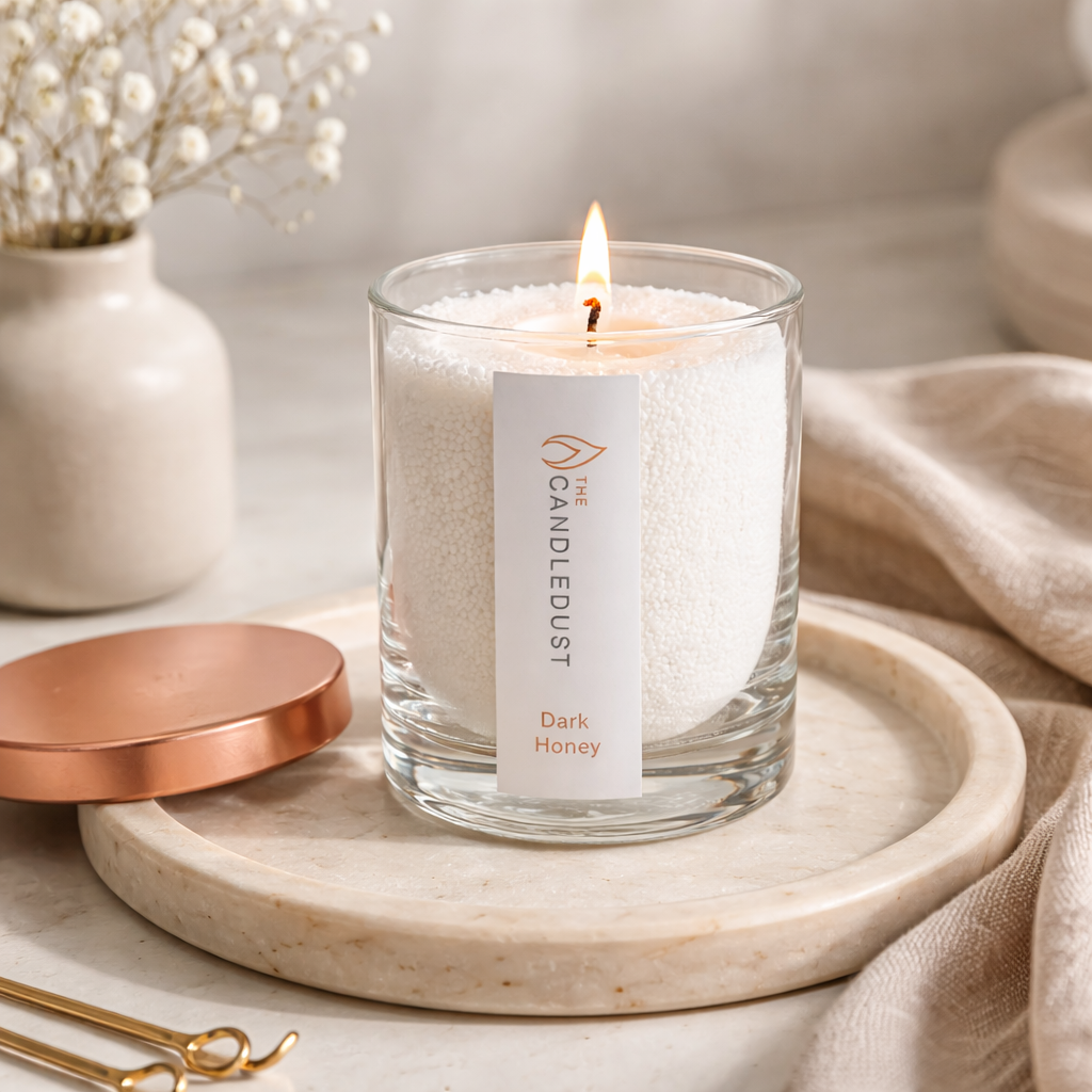 Vela en polvo Miel oscura en vaso 160 g