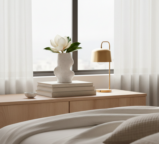 Jarrón de cerámica Fluxo mediano blanco – Diseño artesanal en Portugal