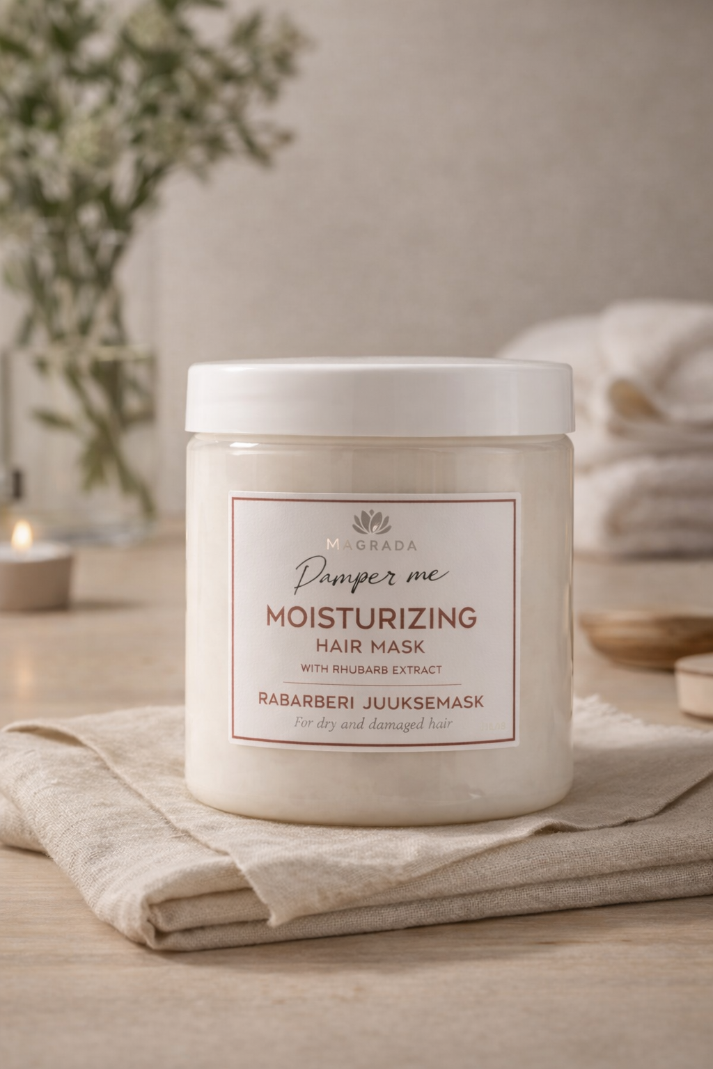 Mascarilla capilar de ruibarbo con aceite de ricino · 250 ml