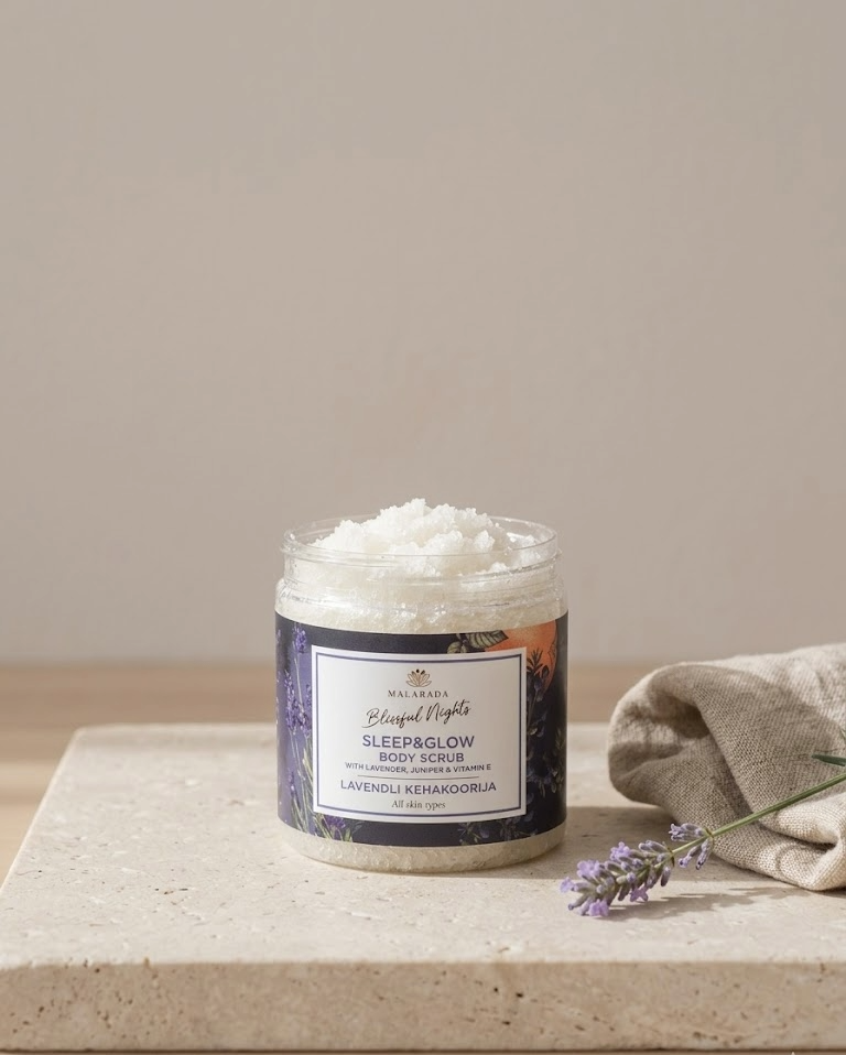 Exfoliante corporal de lavanda con aceite esencial de pomelo 250 ml